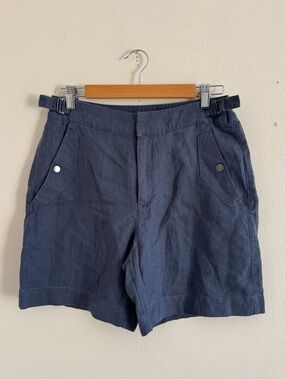 Athleta Voyager Linen Shorts Granite 8